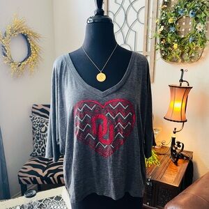 Glitter University of Oklahoma Crop Too